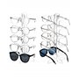 QWORK® Lot de 2 Supports de Lunettes Transparents, Rngement Lunettes pour 5 Paires de Lunettes de Soleil