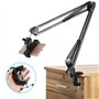 C-Clamp Base Stand Mounting Accessory - Pince C Robuste Table Métal Collier Fixation Support Pour Microphones Avec Vis Réglable 