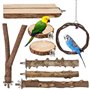 Perchoir Perroquet en Bois Naturel