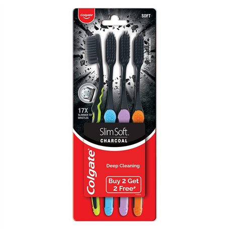 Colgate Slim Soft Charcoal - Lot de 3