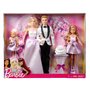Barbie Coffret Mariage 4 poupées, Dont Deux mariés et Deux Demoiselles d'honneur, Jouet pour Enfant, DJR88