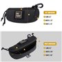 OneTigris Etui à Lunettes Rigide Tactique Zippé La Boîte De Protection pour Les Lunettes en 1000D Nylon avec Molle (Noir)