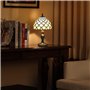 Kinbolas Tiffany-Style 8 Pouces Lampe De Table Vitrail Perles Abat-Jour Petite Lampe De Chevet Lecture Antique Lampe De Bureau S