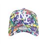 Hip Hop Honour Casquette NY Blanche et Violette Print Pop Art Cartoons Baseball Wow Boom - Taille: Taille Unique - Couleur: Blan