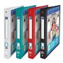 OXFORD Classeur Polyvision A4 Dos 30mm 4 Anneaux Ronds Couverture Polypro Opaque Coloris Assortis