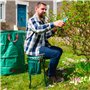 Oxeo Banc de Jardinage - Siège Agenouilloir Pliable - Tabouret Confortable et Antidérapant