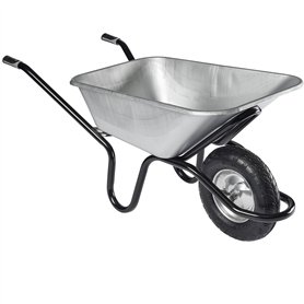 Brouette HAEMMERLIN Aktiv Excellium Plus 120L RENO Galva Roue Gonflée Grise - 305400605