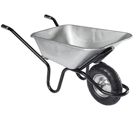 Brouette HAEMMERLIN Aktiv Excellium Plus 120L RENO Galva Roue Gonflée Grise - 305400605