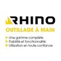 RHINO - Couteau à moquette 18mm - Cutter à cran - Largeur lame 18 mm - Avec sécurité automatique - Prise en main optimale grâce 