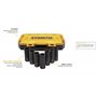 DEWALT DWMT74737-0 Jeu de 7 douilles métriques à impact profond 1/2"
