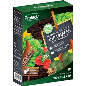 Protecta® Granulés Anti-Limaces et Escargots – À Base de Phosphate Ferrique – Résistant à la Pluie – Protection Potager