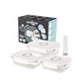 Lot de 3 boîtes sous vide alimentaire en verre avec couvercle hermétique - Pompe manuelle incluse - Dateur intégré - Compatibles