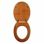 Wirquin 20723787 Abattant WC bois Diplomat Bambou avec finition brute en MDF résistant et chaud, bois