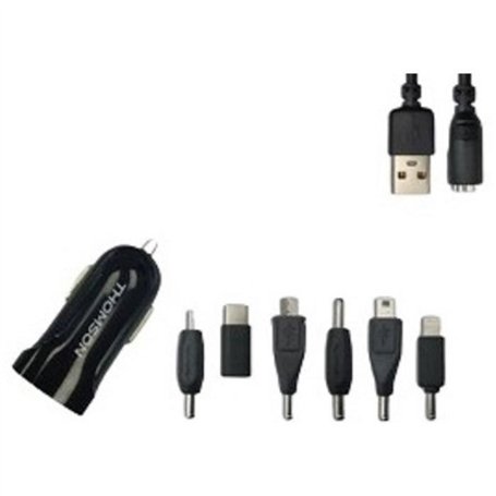 Kit chargeur + connecteur - THOMSON - Chargeur AC - 12/24 V - 6 connecteurs - 2A - Câble 1 m