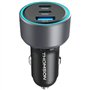 Chargeur voiture - THOMSON - 60 W - Technologie gan nouvelle génération totale - 2 USB-C - PD 30 W + USB-A - QC 3.0 - 18 W