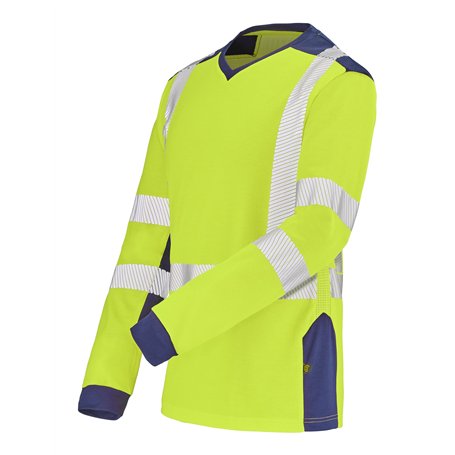 T shirt manches longues fluo SAFE XP HV jaune bleu marine T4 XL CEPOVETT 22 9T85 701 4 XL