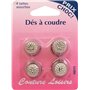 Dés à coudre métal lot de 4 - H011