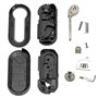 Coque Clé pour Fiat 500 500L Bravo Panda Punto Doblo Citroen Jumper Peugeot Boxer - Plip clé télécommande 3 Boutons Lame Modèle
