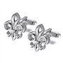 BOBIJOO JEWELRY - Paire Boutons de Manchette Fleur de Lys Argenté Symbole Patriote Royaliste