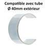 cyclingcolors 2x Clip d'accroche de toile de store pour tube Ø40mm extérieur Accessoire Volet roulant Maintien Fenêtre Baie vitr