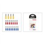 OROK - Coffret de 18 cosses électriques pour Voiture - Lot de 18 cosses Plate mâle - 2.8 à 6.3mm - Rouge, Bleu, Jaune - Compatib