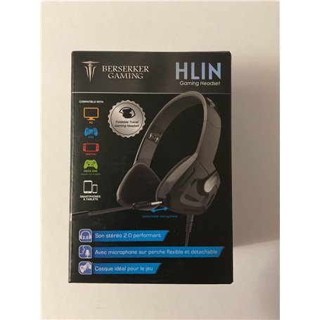 Casque Gaming Stéréo Filaire Pliable HLIN