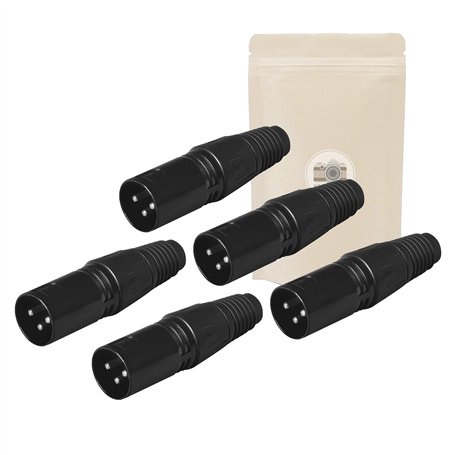 X5 Prise XLR 3 Broches Male a Souder Fiche Connecteur Soudure Audio Mixage Ampli Microphone Casque Stereo - ADAPTOUT Marque FRAN