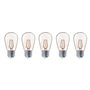 Lot de 5 ampoules LED E27 blanc chaud filament vintage compatible guirlande PARTY BULB FILAMENT H9cm