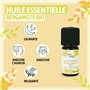 BORN TO BIO Huile Essentielle de Bergamote Bio - 100% Pure & Naturelle - Calmante et Positivante - Favorise la Détente et Amélio