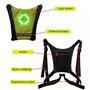 AMNN Gilet de Cyclisme à LED, Gilet réfléchissant à LED avec indicateur de Direction - Télécommande, Feux de Direction, Recharge
