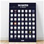50 dates en amoureux - Affiche à gratter (Cadeau ideal pour Saint Valentin
