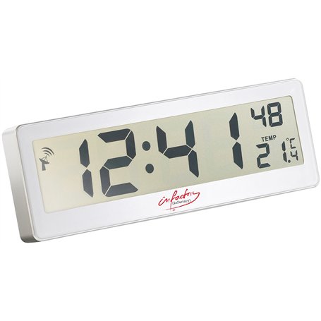 infactory Horloge Radio-pilotée compacte avec écran LCD