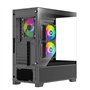 Xilence X218.ARGB XILENT Beam Boîtier PC Gaming, 3X Ventilateurs ARGB PWM, ATX Midi Tower Case, Look Verre d'aquarium, Airflow é
