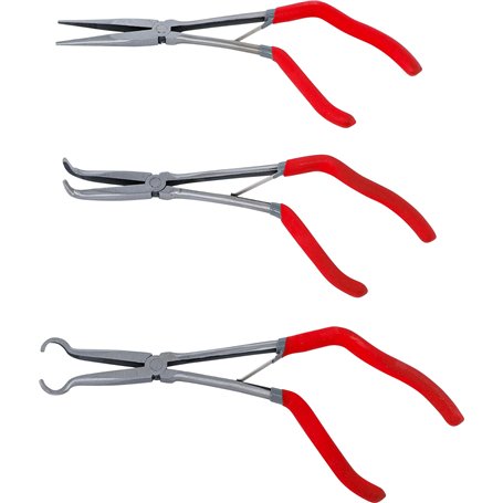 BGS Diy 84528 | Jeu de pinces téléphone et à bec long | avec poignée pistolet | 275 mm | 3 pièces