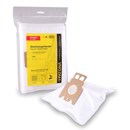 PATONA 10x Sacs pour Aspirateur Compatible avec Miele Parquet 2000 Revolution 500 Electronic 7100