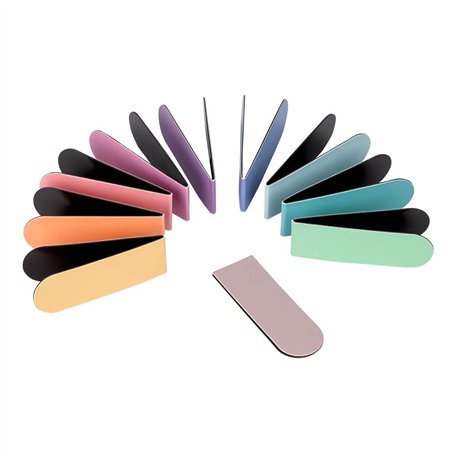 Ideen mit Herz Lot de 10 Clips Marque-Page Magnétiques - Largeur : 2 cm - Longueur : 6 cm - Multicolore