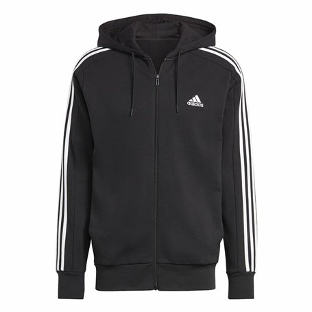 Sweat à capuche homme Adidas Essentials French Terry 3 bandas Noir