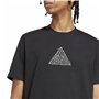 T-shirt à manches courtes homme Adidas House Of Tiro Metallic Graphic Noir