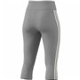 Leggings de Sport pour Femmes Adidas Train Essentials 3S 3/4 Gris