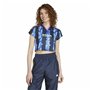T-shirt à manches courtes femme Adidas Tiro Cut Bleu
