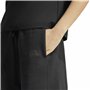 Pantalon de sport long Adidas Signature Graphic Print Fleece Loose Noir Femme