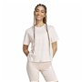 T-shirt à manches courtes femme Adidas Essentials Small Logo Beige Rose