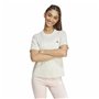 T-shirt à manches courtes femme Adidas Essentials Small Logo Blanc Beige