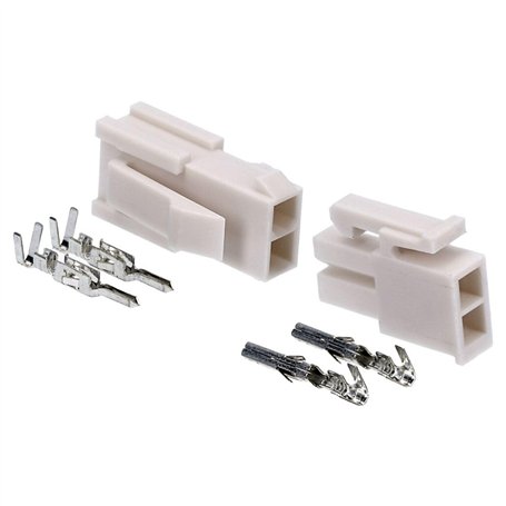 Kalitec KALI-2402 Mini-Fit Jr. Set 2 broches en nylon I Connecteur de câble voiture I Tension 600 V I Courant nominal 13 A I AWG