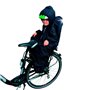 Sunnybaby 14490 Cape de pluie à capuche pour siège vélo pour enfant Avec manches et bandes réfléchissantes Peut se porter avec u