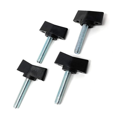 Design61 4 vis à ailettes en plastique avec boulons filetés en acier M6 x 14 mm.