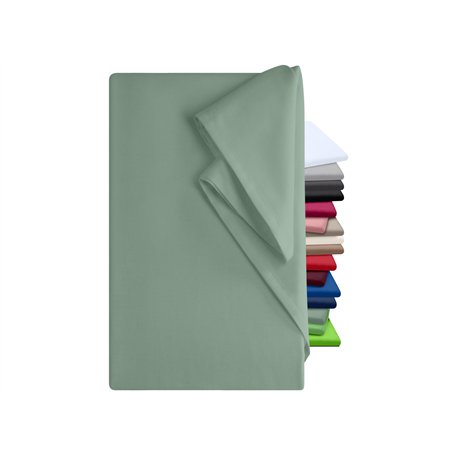 npluseins Drap plat sans élastique - Drap de ménage dans de nombreuses couleurs et tailles - 100 % coton - Environ 240 x 275 cm