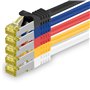Câble Réseau Cat7 Cat 7 10 Gb/s - 5x 1.5m - RJ45 Ethernet LAN DSL Routeur Modem - 5 couleurs