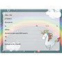Edition Colibri (10754 FR 10 invitations en Français LICORNE SUR L'ARC-EN-CIEL: lot de 10 cartes d'invitation tendres et illustr