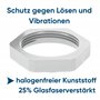 Kalitec Lot de 10 presse-étoupes M12 en plastique 2,5-6,5 mm I Contre-écrou M12 en plastique gris clair I Passe-câbles étanche I